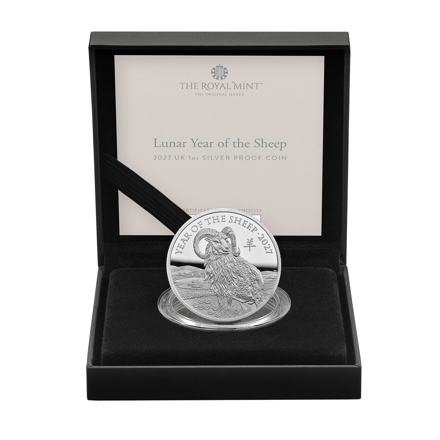 Lunar Year of the Sheep 2027 UK 1oz Silver Proof Coin