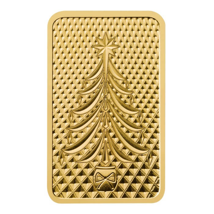 Christmas 1g Gold Bullion Minted Bar