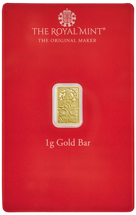 Lakshmi 1g Gold Bullion Minted Bar