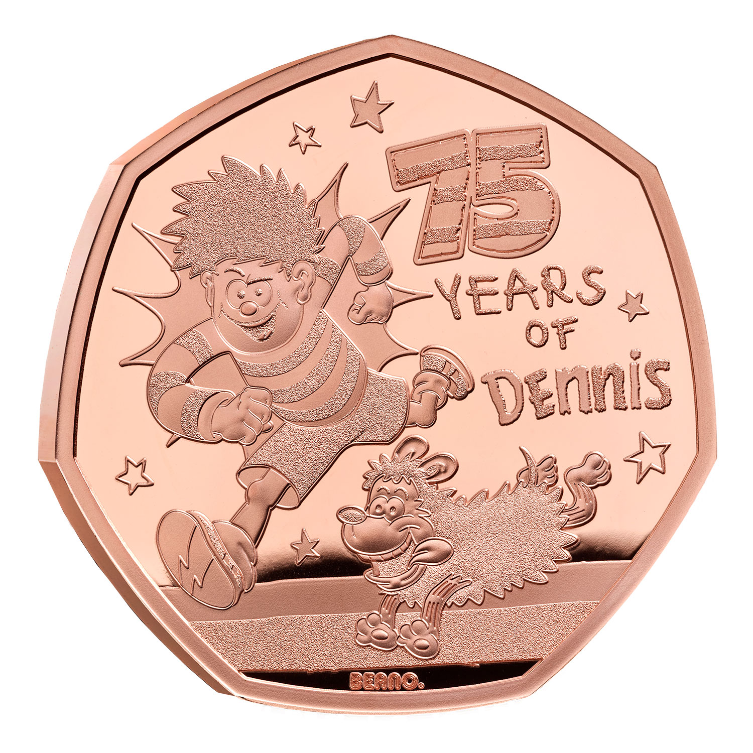 75 Years of Dennis the Menace 2026 UK 50p Gold Proof Coin